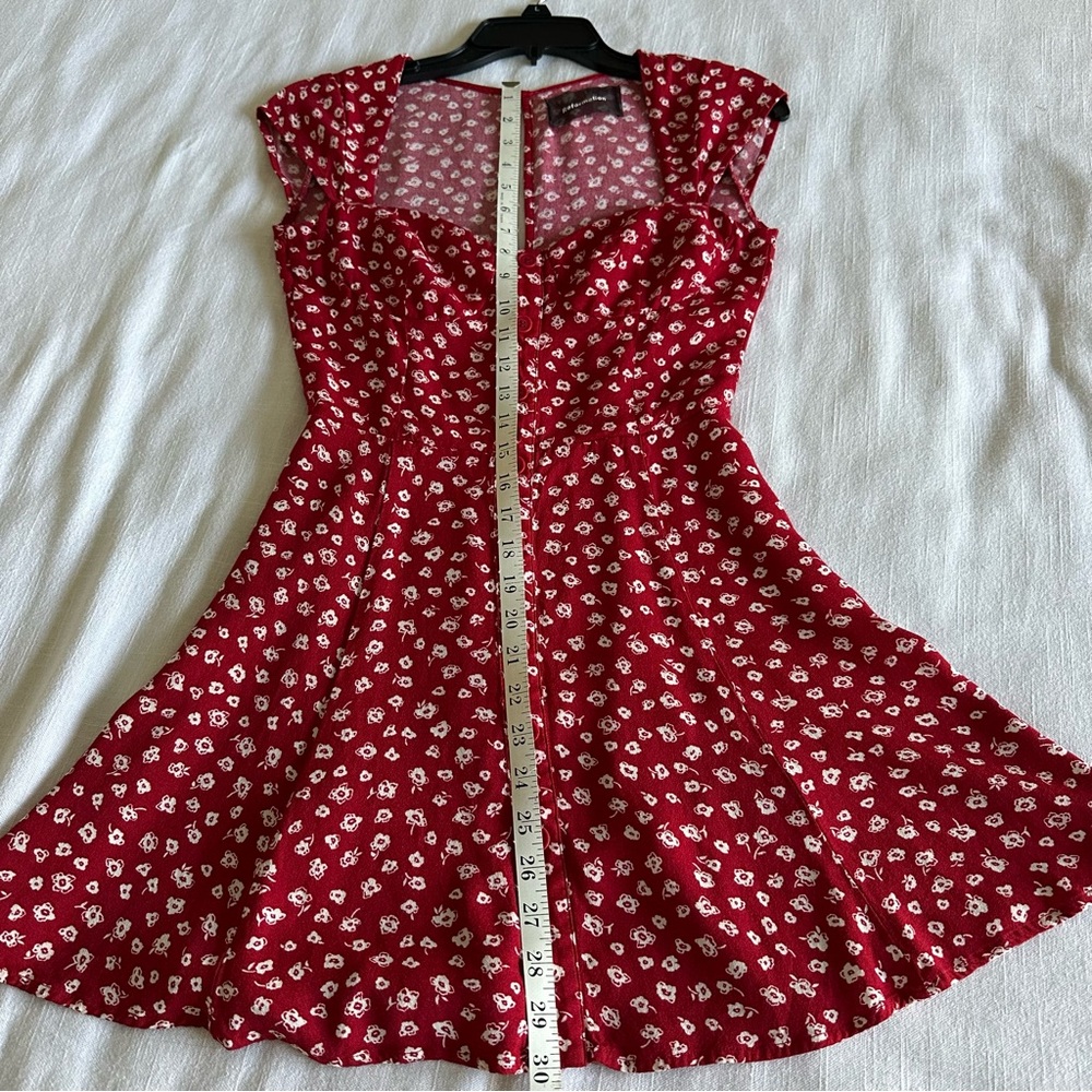 Reformation Red Floral Mini Dress - Picture 7 of 11